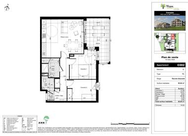 Appartement 3 Pièces 65 m²