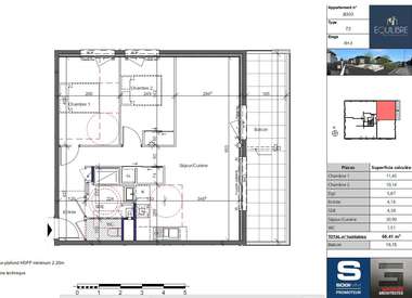 Appartement 3 Pièces 68 m²